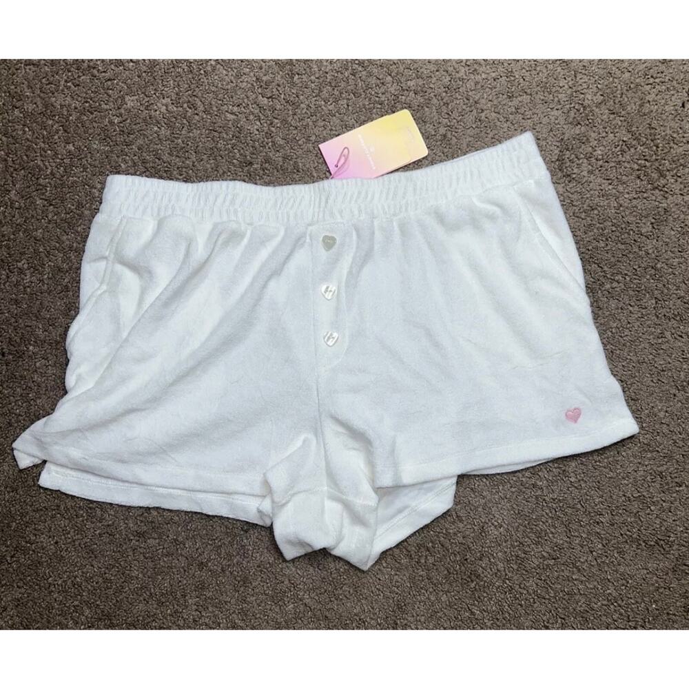 NWT Stoney Clover Lane X Target White Terry Shorts Size XL Women’s